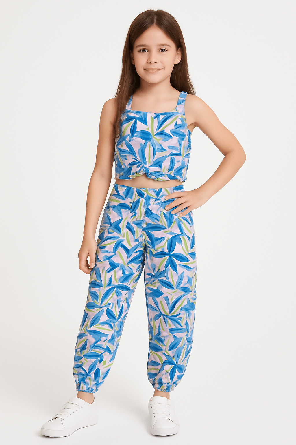     			Khushi Creation Pack of 1 Girls Crepe T-shirt & Shorts ( Blue )