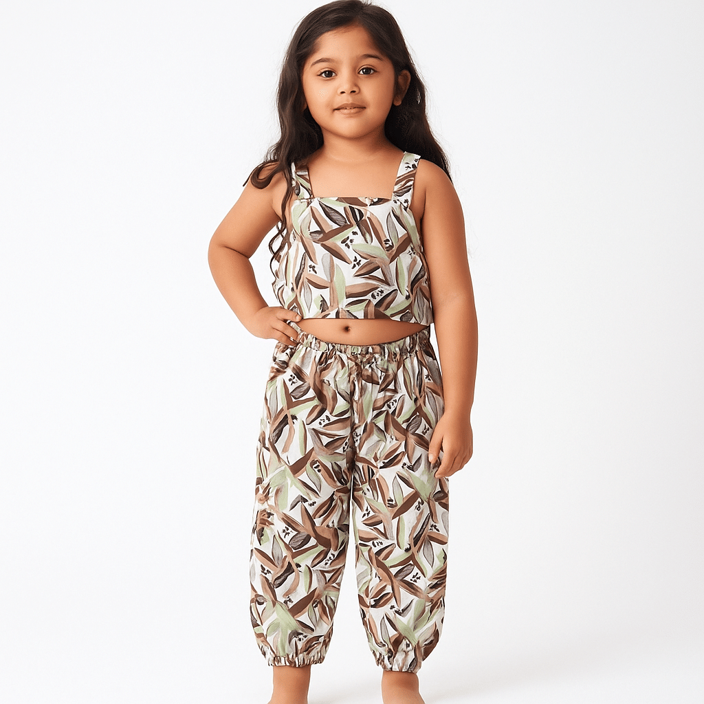     			Khushi Creation Pack of 1 Girls Crepe T-shirt & Shorts ( Coffee )