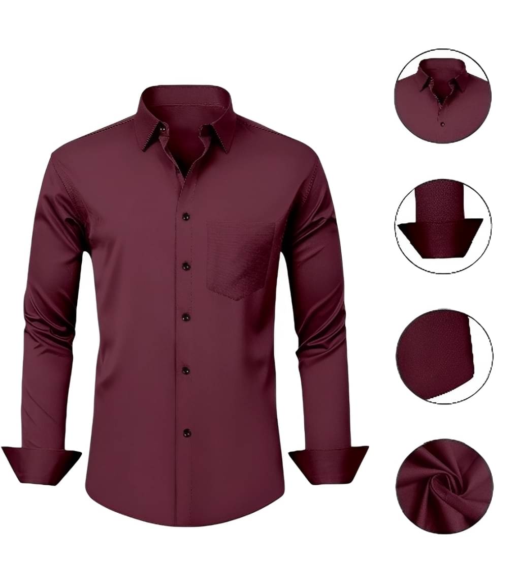 LAXBON 100% Cotton Regular Fit Solids Full Sleeves Men's Casual Shirt - Maroon ( Pack of 1 )     			LAXBON 100% Cotton Regular Fit Solids Full Sleeves Men's Casual Shirt - Maroon ( Pack of 1 )