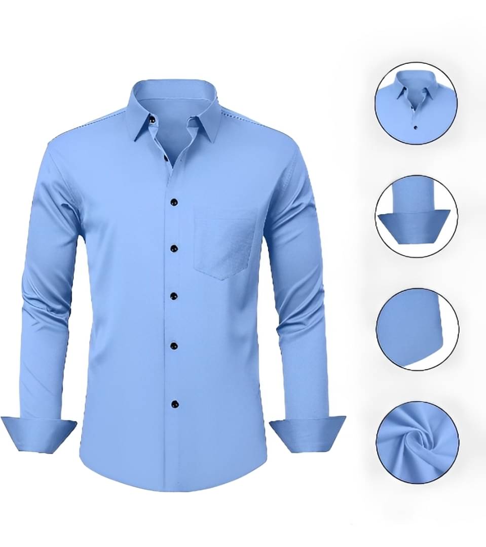     			LAXBON 100% Cotton Regular Fit Solids Full Sleeves Men's Casual Shirt - Aqua Blue ( Pack of 1 )