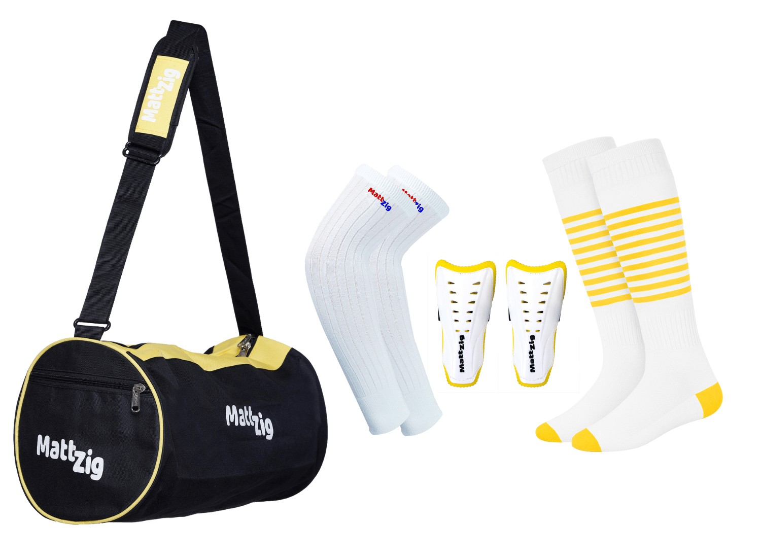     			MattZig White Football Kit Bag ( Pack of 1 )