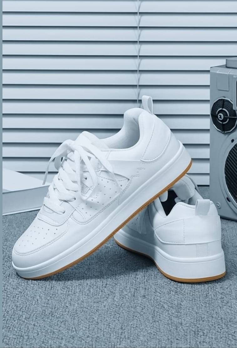     			NILATIN Trendy White Casual White Men's Sneakers