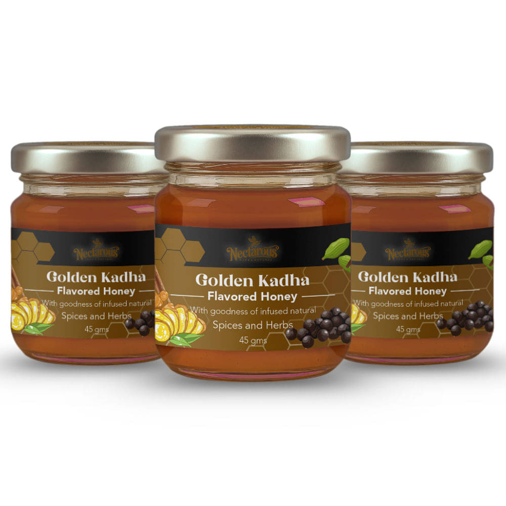 Nectarous Pure & Natural Multifloral Honey Spices and Herbs 45 g Pack of 3 Nectarous Pure & Natural Multifloral Honey Spices and Herbs 45 g Pack of 3