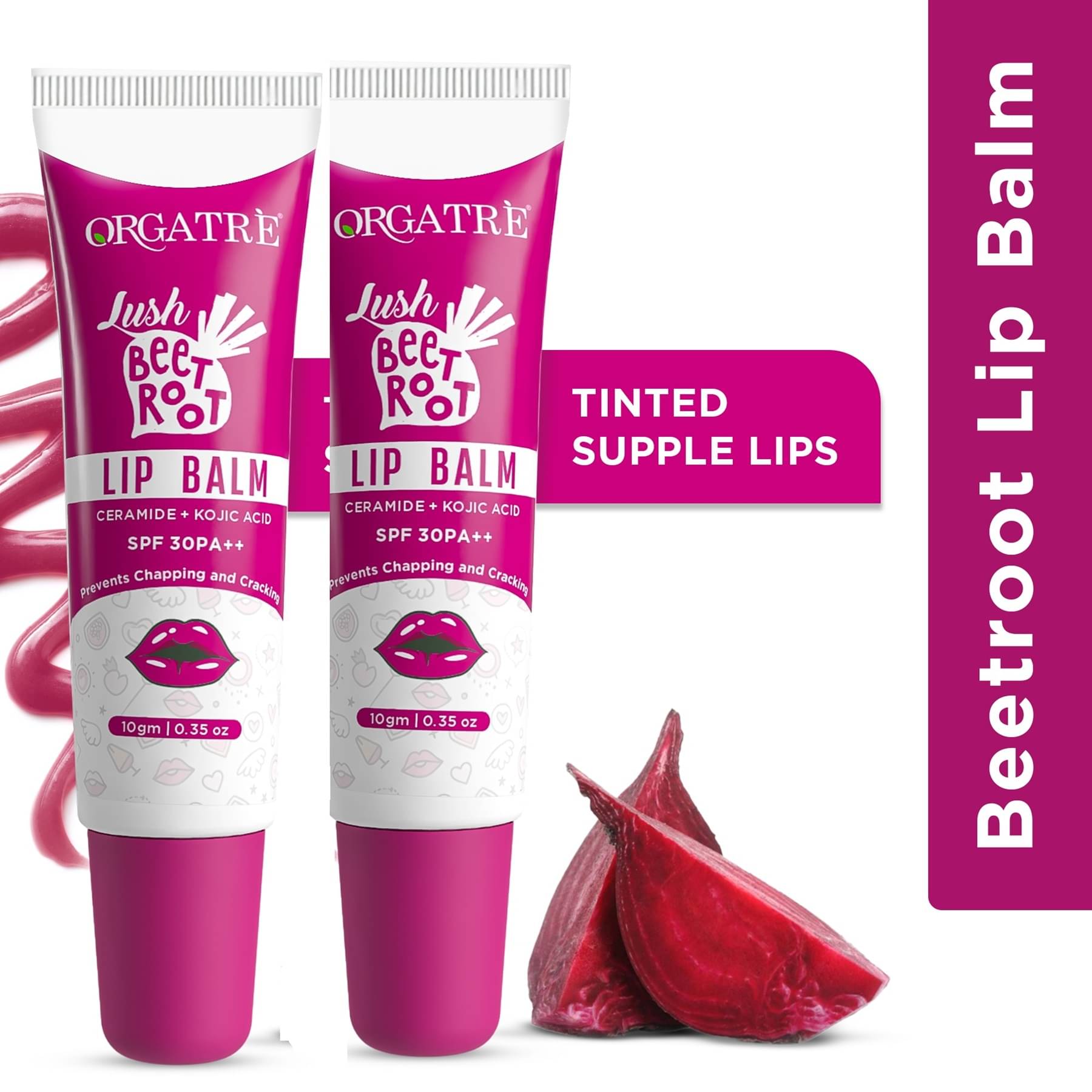ORGATRE Lightining SPF30PA++ Ceremide , Kojic Acid Glossy Lip Balm ( Pack of 2 ) ORGATRE Lightining SPF30PA++ Ceremide , Kojic Acid Glossy Lip Balm ( Pack of 2 )