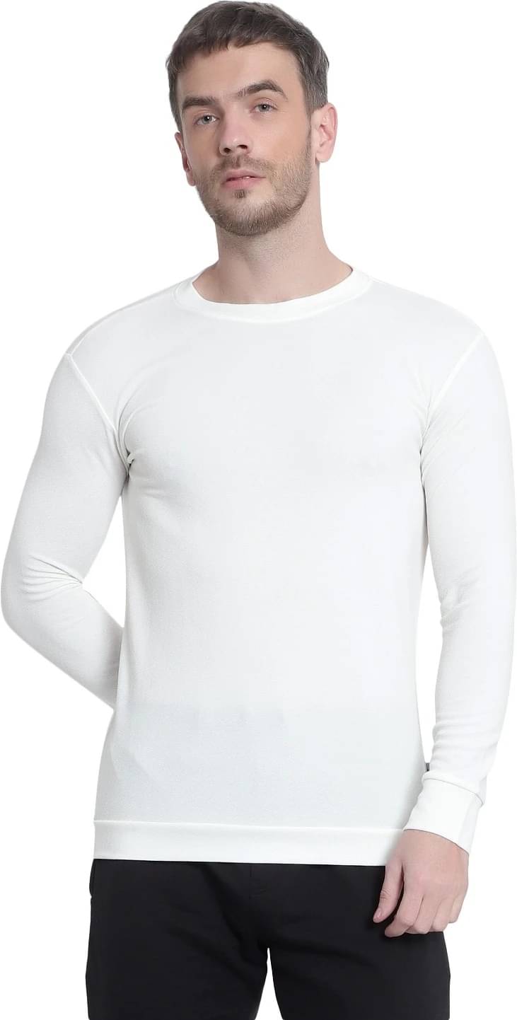     			RABBY Men Polyester Regular Fit Solid T-Shirt ( White )