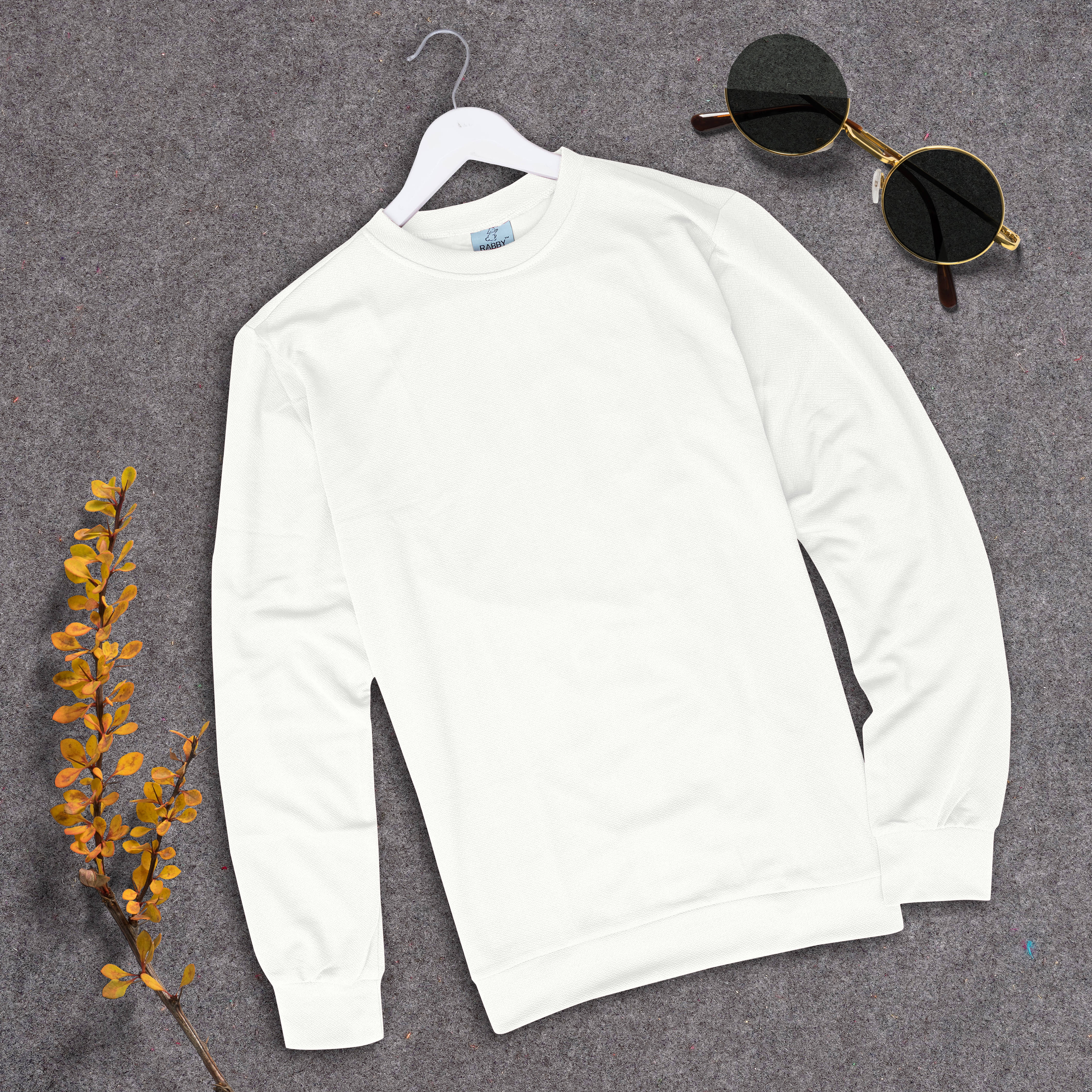     			RABBY Men Polyester Regular Fit Solid T-Shirt ( White )