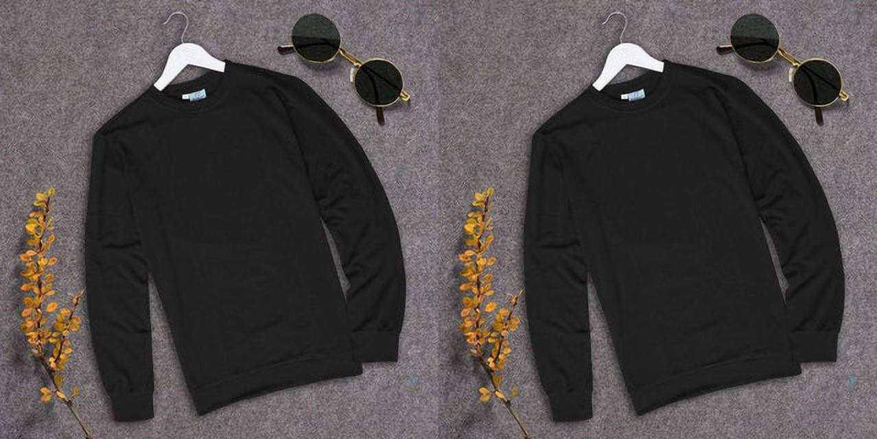     			RABBY Men Polyester Regular Fit Solid T-Shirt ( Black )