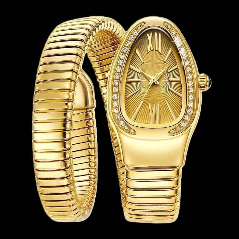 Rhonium Gold Metal Analog Womens Watch