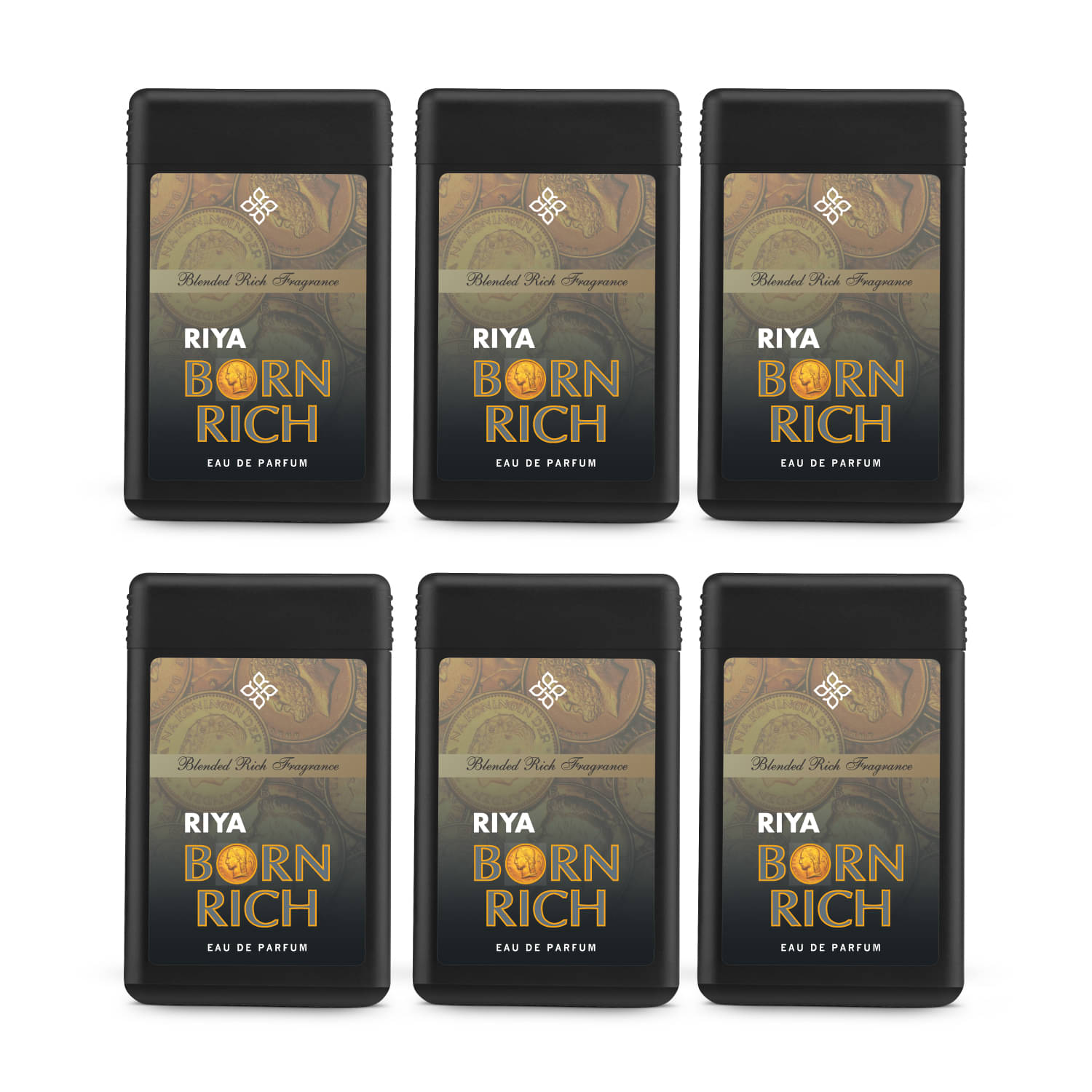     			Riya Born Rich Pocket Perfume - Pack of 6 (18ML Each)