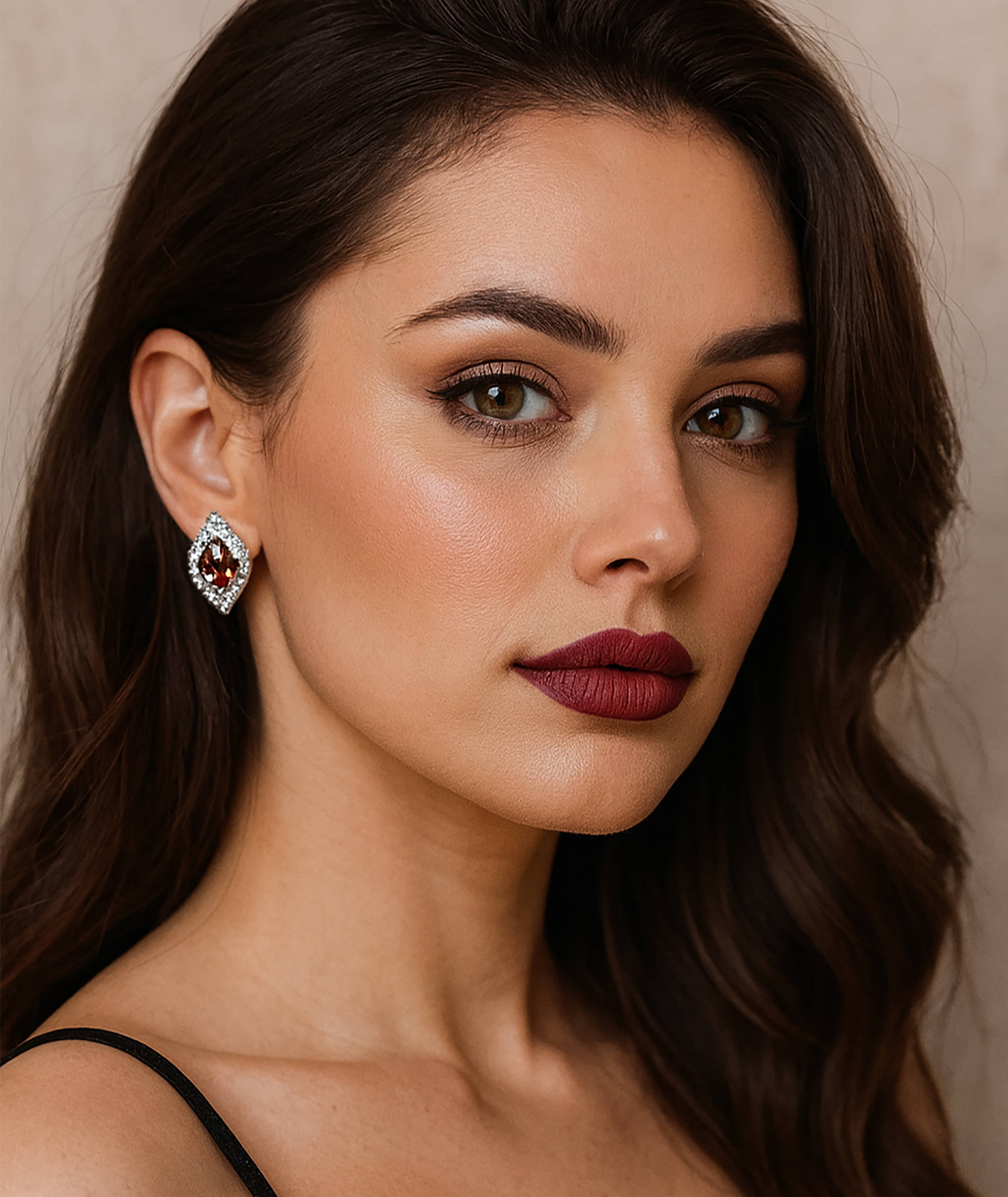     			SHANKHRAJ MA LL Brown Stud Earrings ( Pack of 1 )