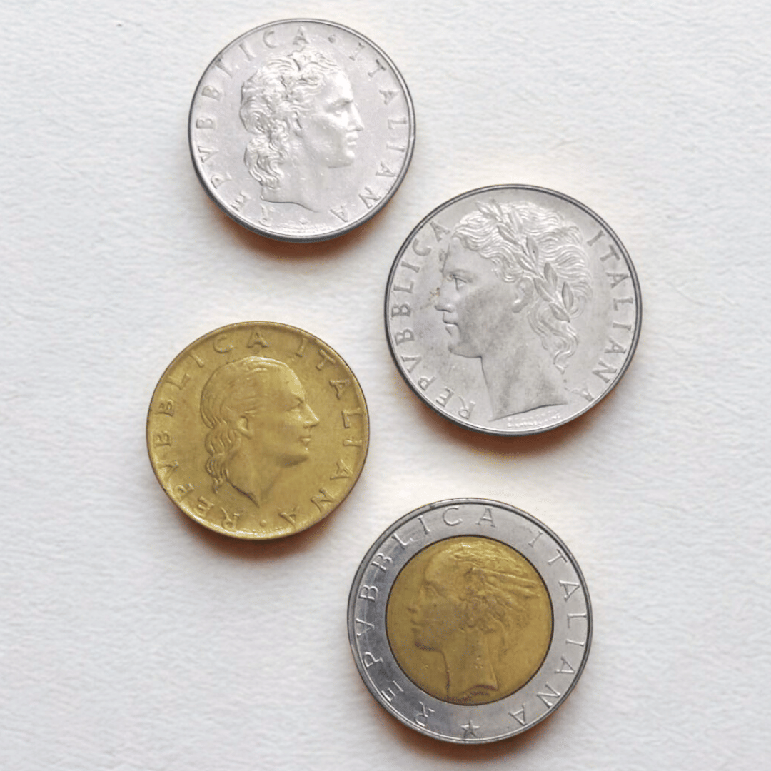 SHUBHCOINS 4 Different Coins of Italy in World Series Education Set, Very attractive Best for School Projects SHUBHCOINS 4 Different Coins of Italy in World Series Education Set, Very attractive Best for School Projects