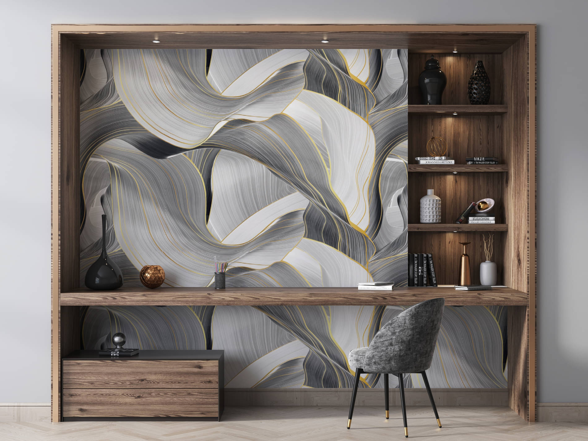 Sekhmet GREY WHITE GOLD Self-Adhesive Wallpaper Waterproof Old Furniture Vinyl Stickers Wooden Door Wardrobe Desktop PVC Wall Papers(60*200) Sekhmet GREY WHITE GOLD Self-Adhesive Wallpaper Waterproof Old Furniture Vinyl Stickers Wooden Door Wardrobe Desktop PVC Wall Papers(60*200)
