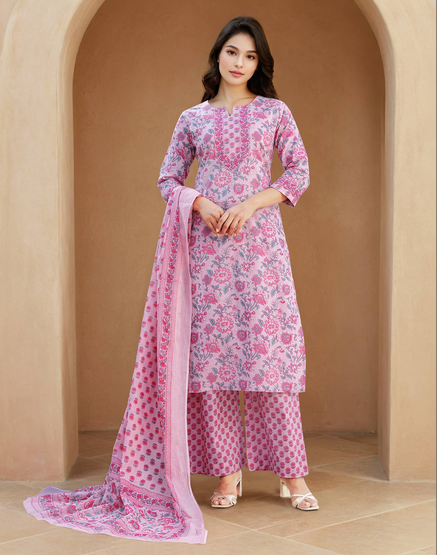 Skylee Women Cotton Blend Embellished Straight Kurti With Pants ( Multicolor )     			Skylee Women Cotton Blend Embellished Straight Kurti With Pants ( Multicolor )