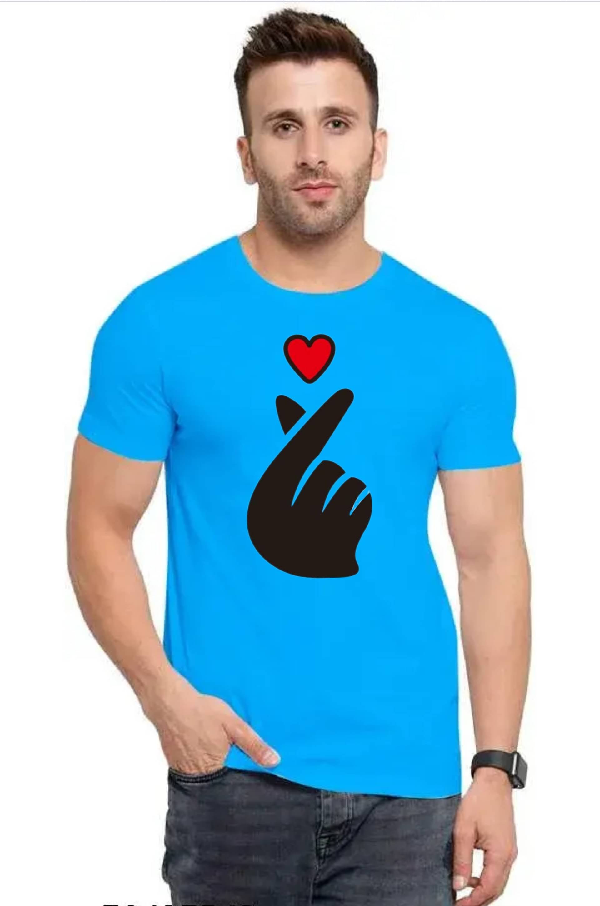     			Tabahee Fashion Men Polyester Regular Fit Printed T-Shirt ( Blue )