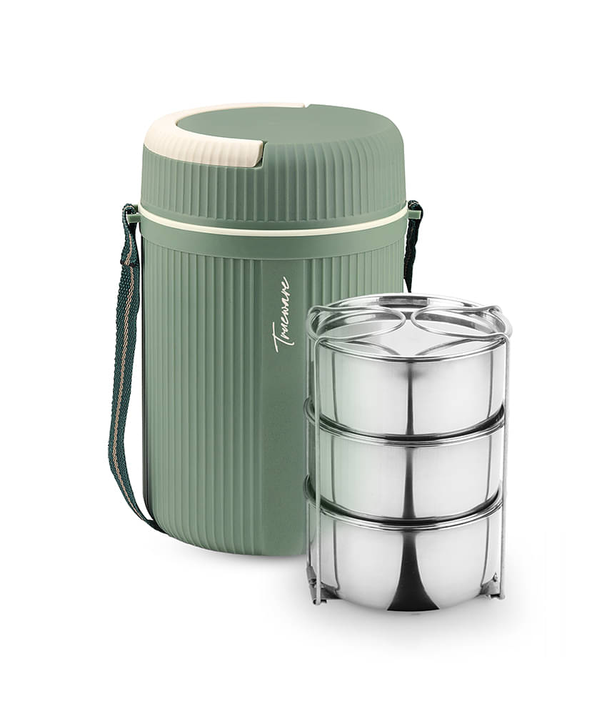 Trueware Quick Meal 3 Inner Steel Plastic Insulated Lunch Box 3 - Container ( Pack of 1 ) Trueware Quick Meal 3 Inner Steel Plastic Insulated Lunch Box 3 - Container ( Pack of 1 )