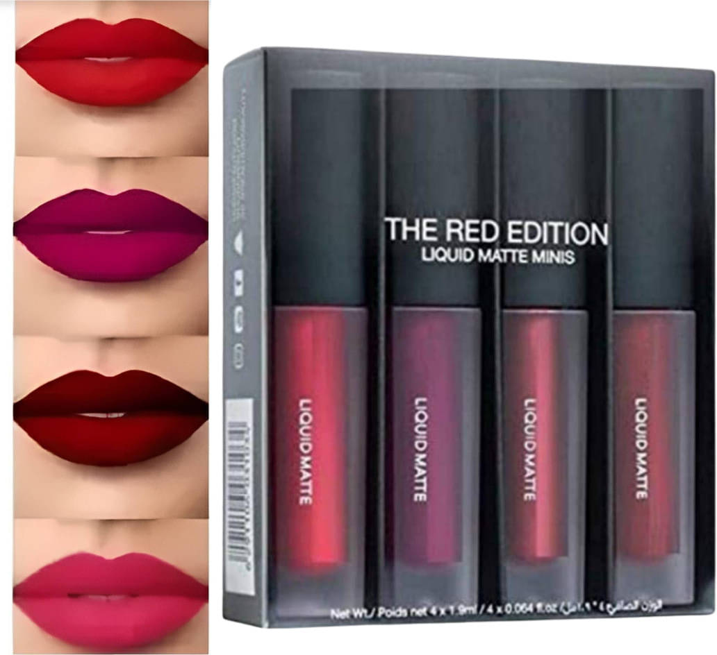     			VAGONS Multi Matte Long Lasting Liquid Lipstick ( Pack of 4 )
