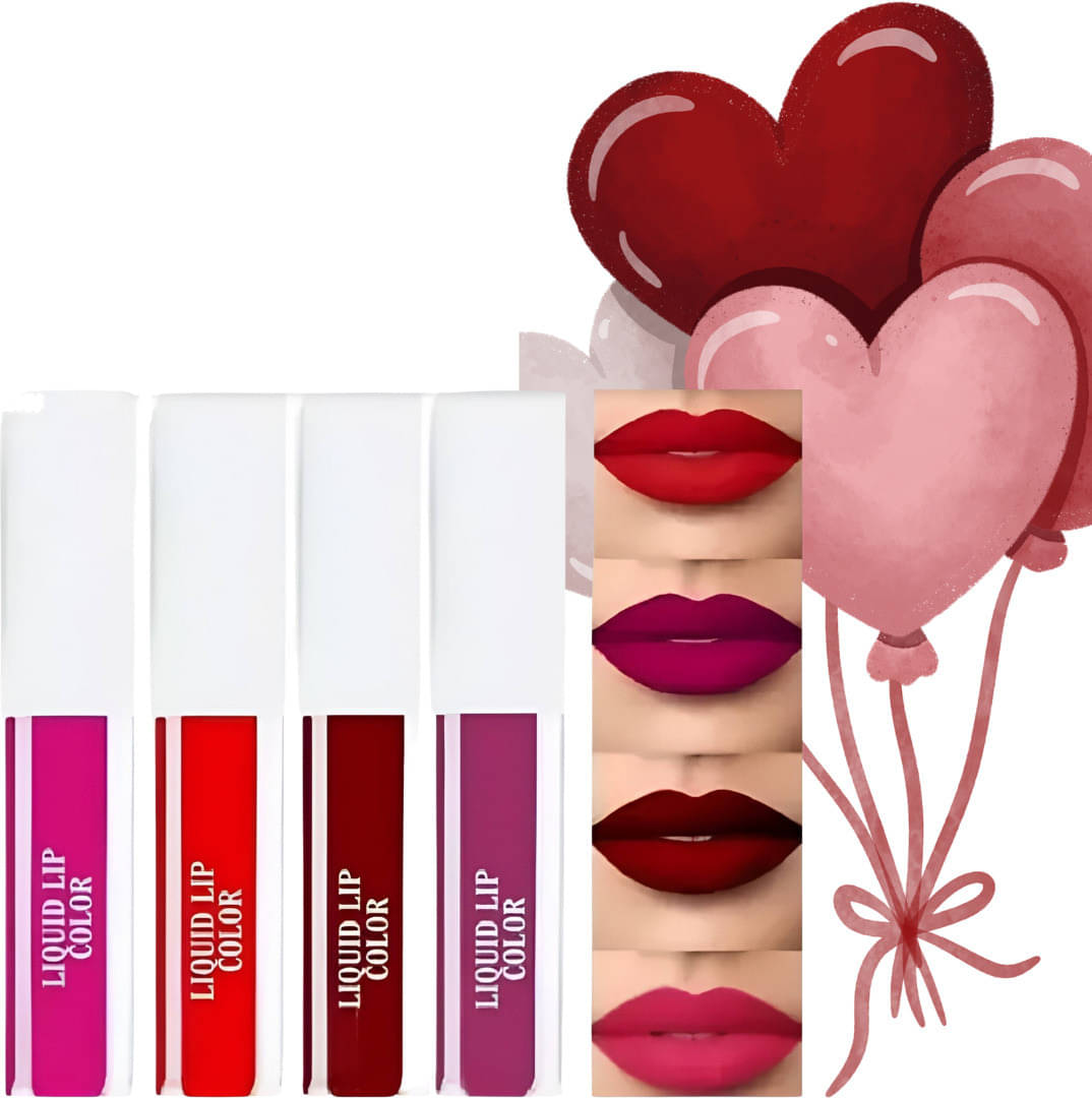     			VAGONS Multi Matte Long Lasting Liquid Lipstick ( Pack of 4 )