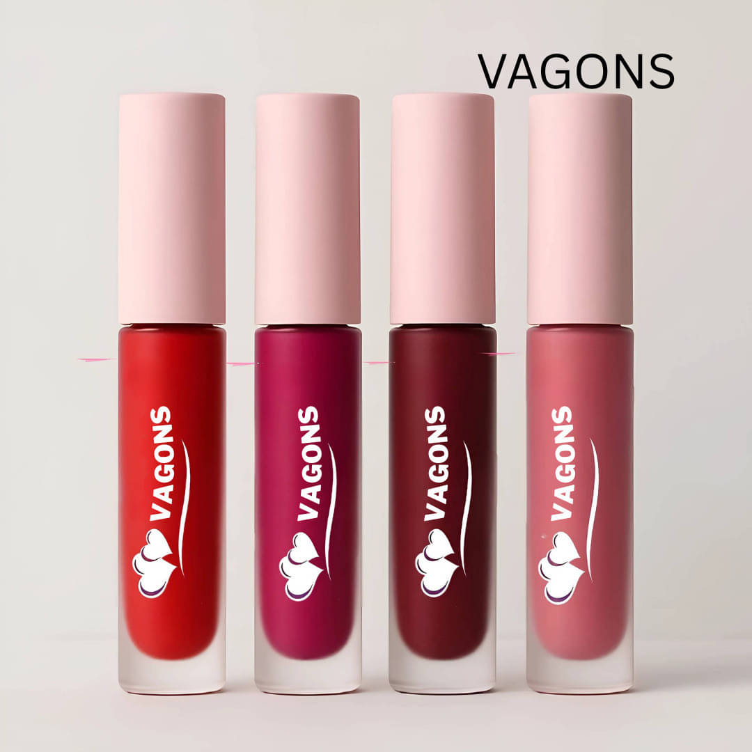     			VAGONS Multi Matte Long Lasting Liquid Lipstick ( Pack of 4 )