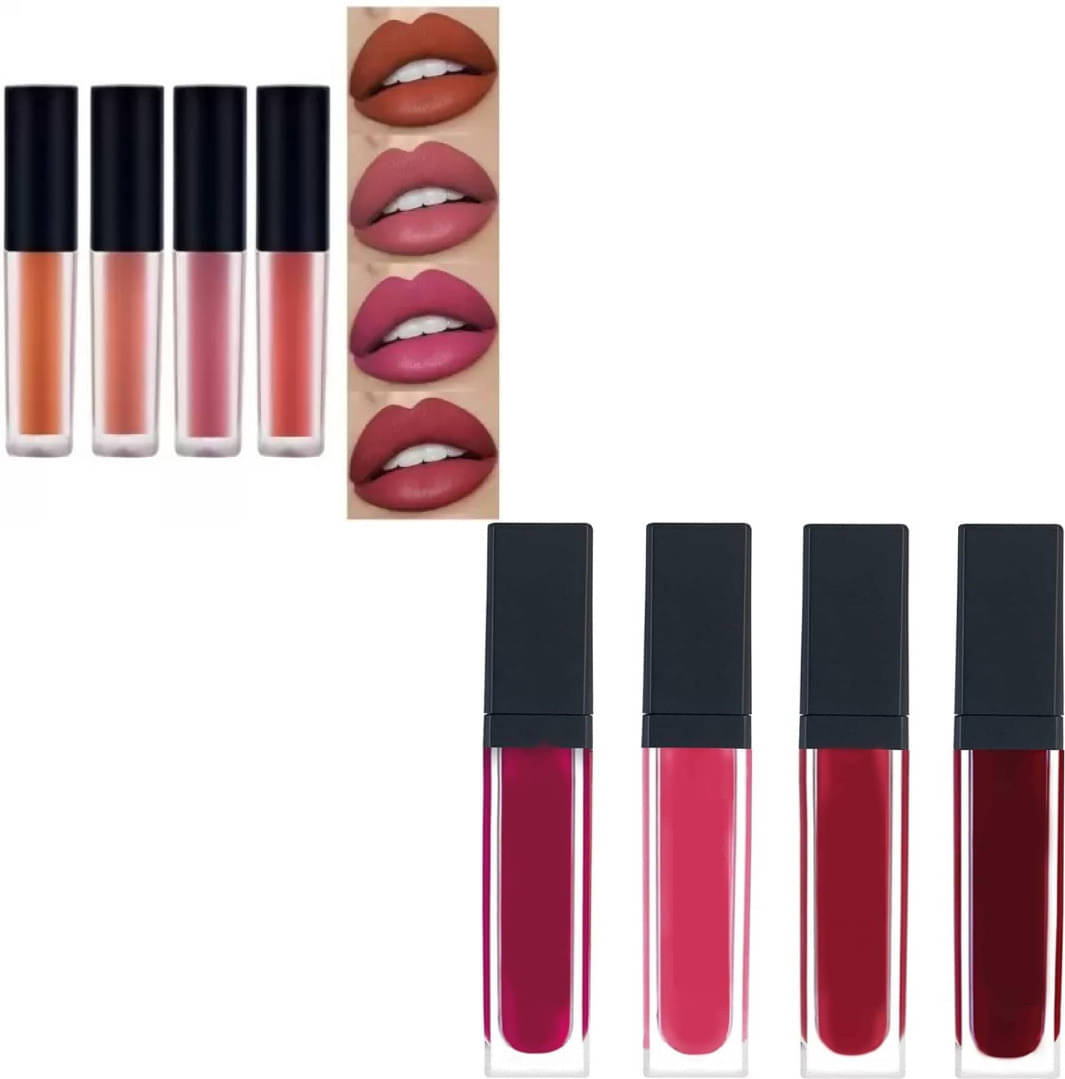     			VAGONS Multi Matte Long Lasting Liquid Lipstick ( Pack of 8 )