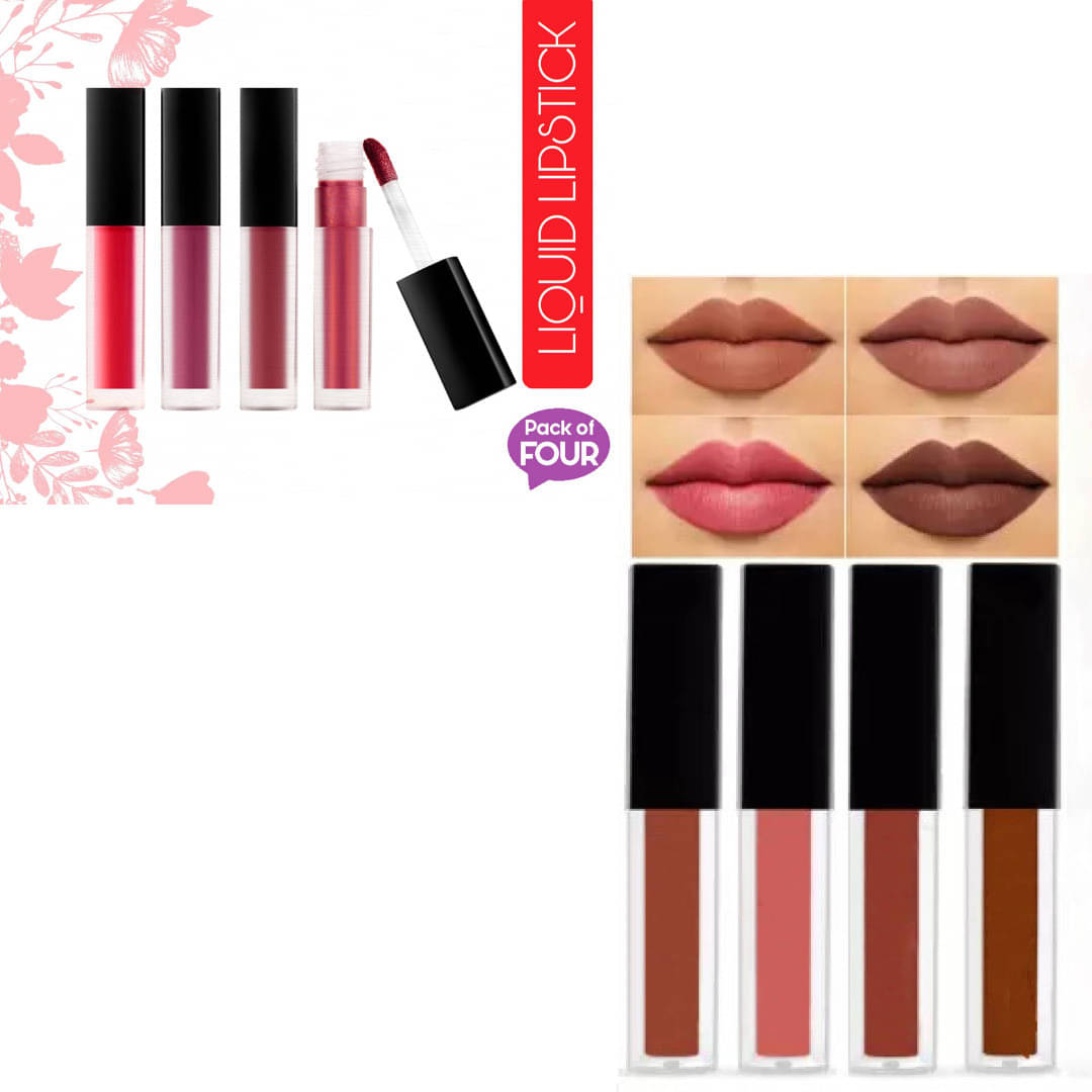     			VAGONS Multi Matte Long Lasting Liquid Lipstick ( Pack of 8 )
