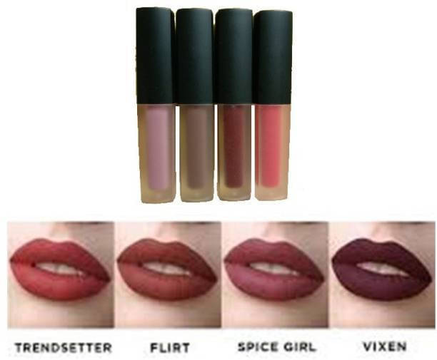     			VAGONS Multi Matte Long Lasting Liquid Lipstick ( Pack of 4 )