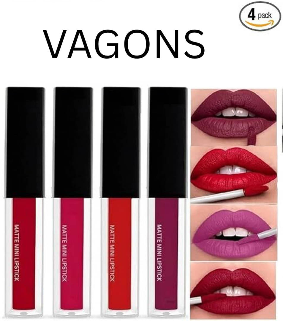     			VAGONS Multi Matte Long Lasting Liquid Lipstick ( Pack of 4 )