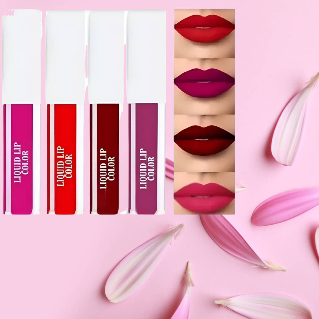     			VAGONS Multi Matte Long Lasting Liquid Lipstick ( Pack of 4 )