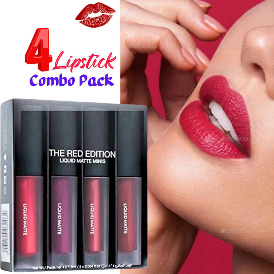     			VAGONS Multi Matte Long Lasting Liquid Lipstick ( Pack of 4 )