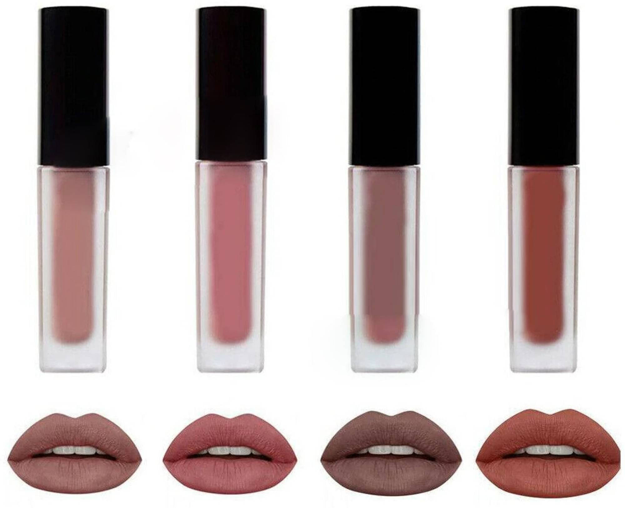     			VAGONS Multi Matte Long Lasting Liquid Lipstick ( Pack of 4 )