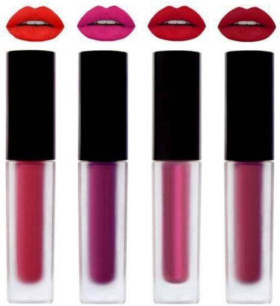     			VAGONS Multi Matte Long Lasting Liquid Lipstick ( Pack of 4 )