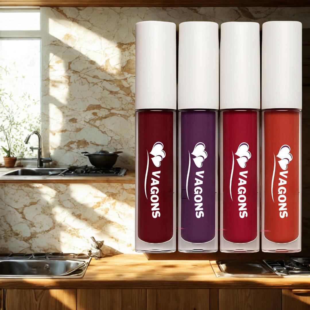     			VAGONS Red Matte Long Lasting Liquid Lipstick ( Pack of 4 )