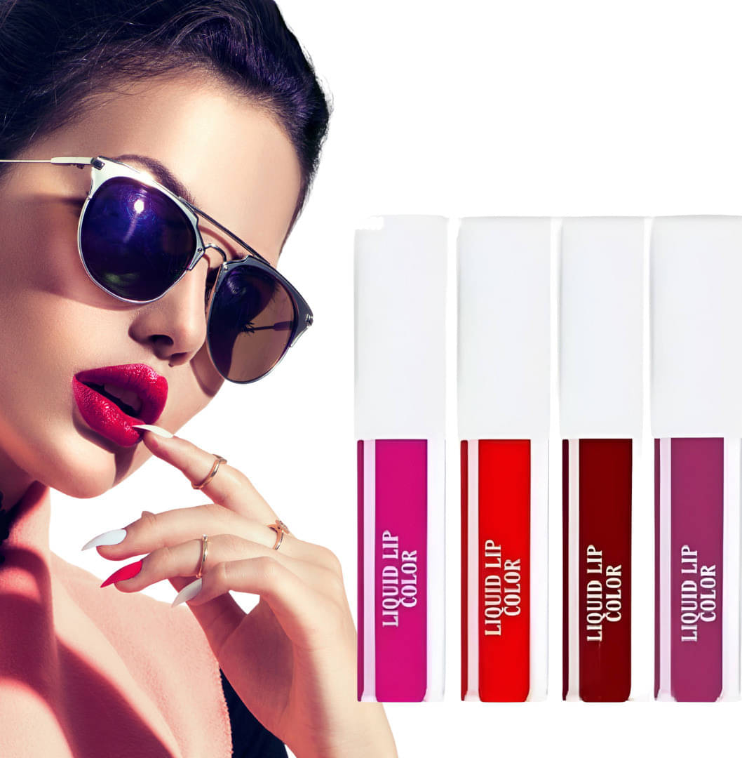     			VAGONS Red Matte Long Lasting Liquid Lipstick ( Pack of 4 )