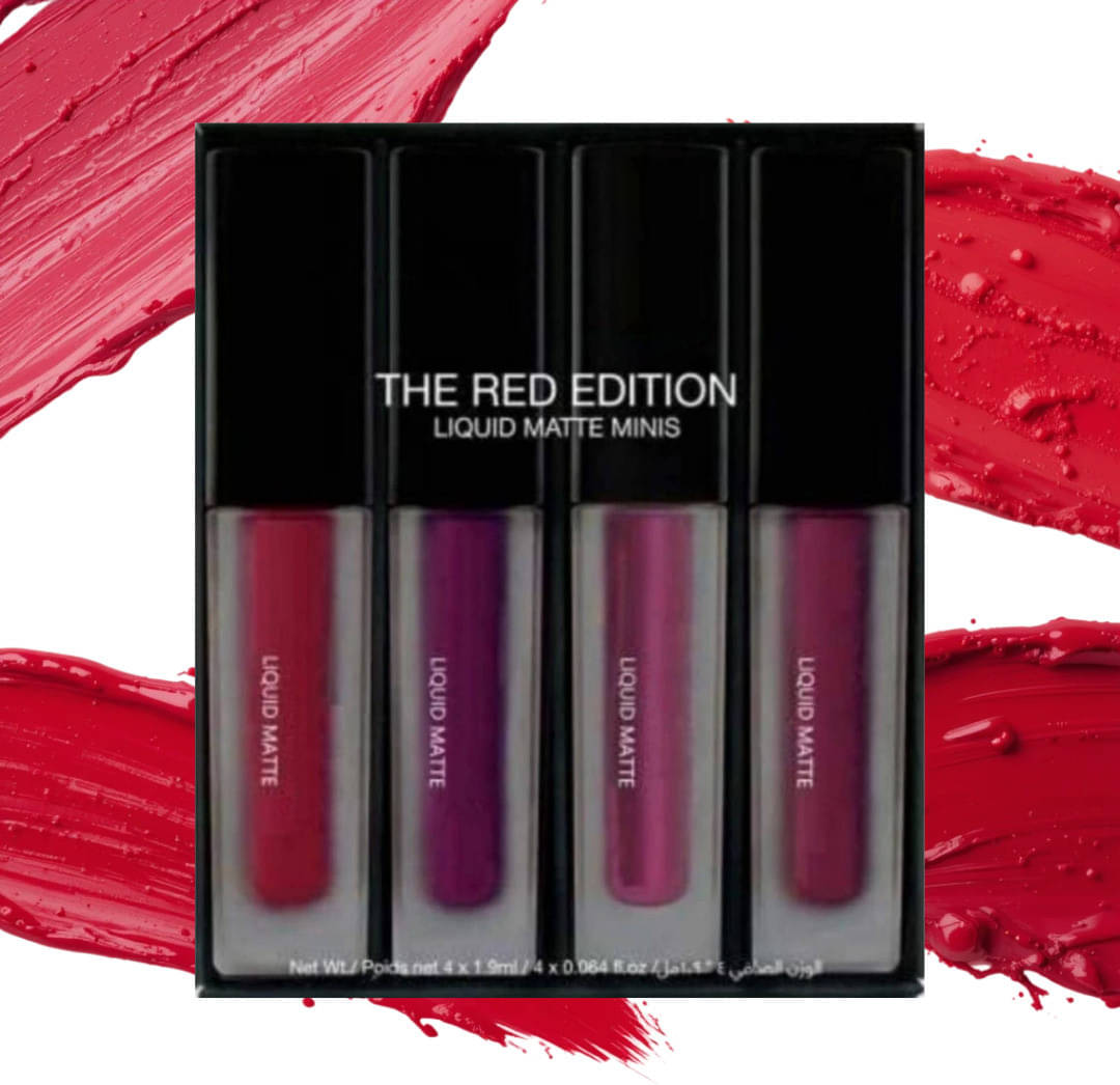     			VAGONS Red Matte Long Lasting Liquid Lipstick ( Pack of 4 )
