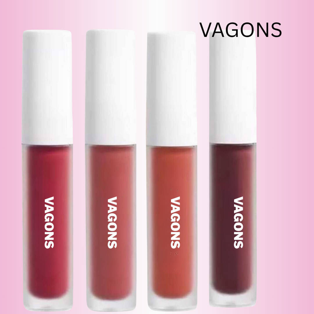     			VAGONS Red Matte Long Lasting Liquid Lipstick ( Pack of 4 )