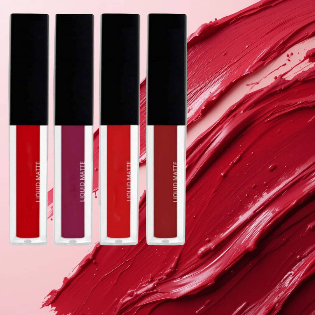     			VAGONS Red Matte Long Lasting Liquid Lipstick ( Pack of 4 )