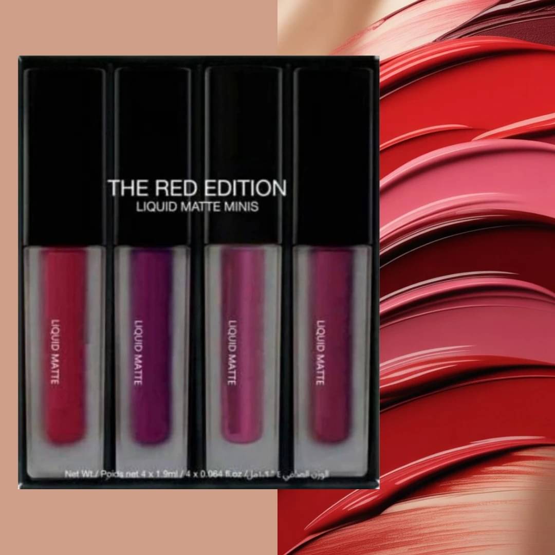     			VAGONS Red Matte Long Lasting Liquid Lipstick ( Pack of 4 )
