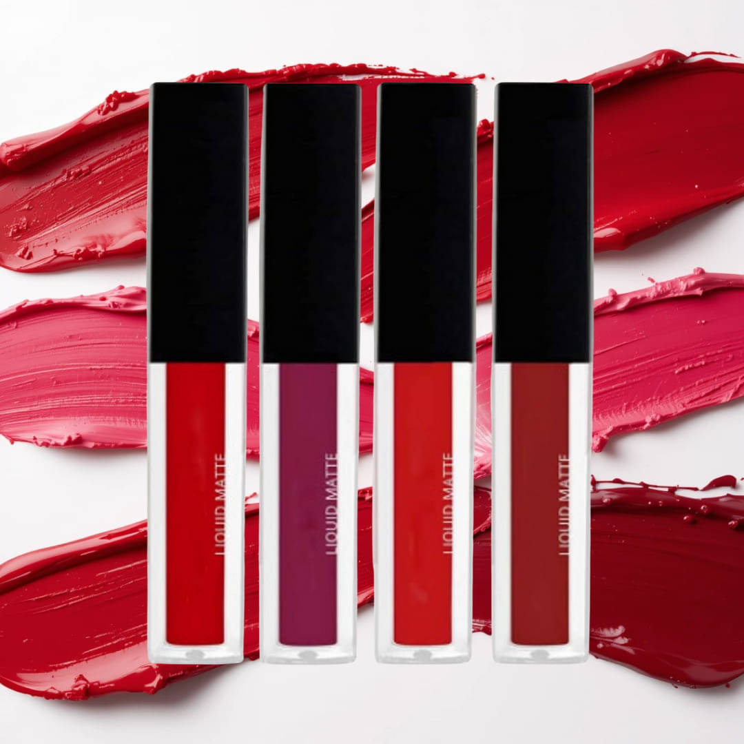     			VAGONS Red Matte Long Lasting Liquid Lipstick ( Pack of 4 )