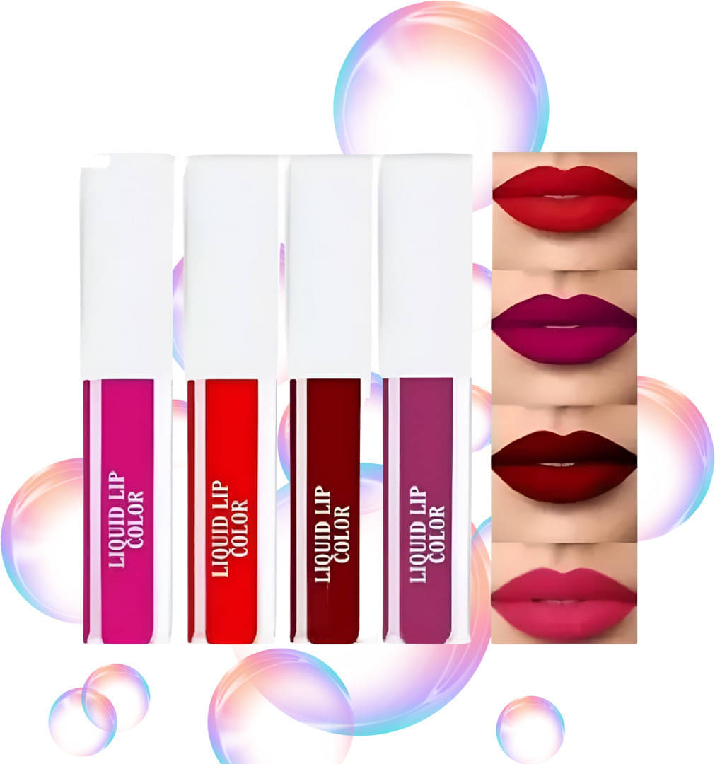     			VAGONS Red Matte Long Lasting Liquid Lipstick ( Pack of 4 )