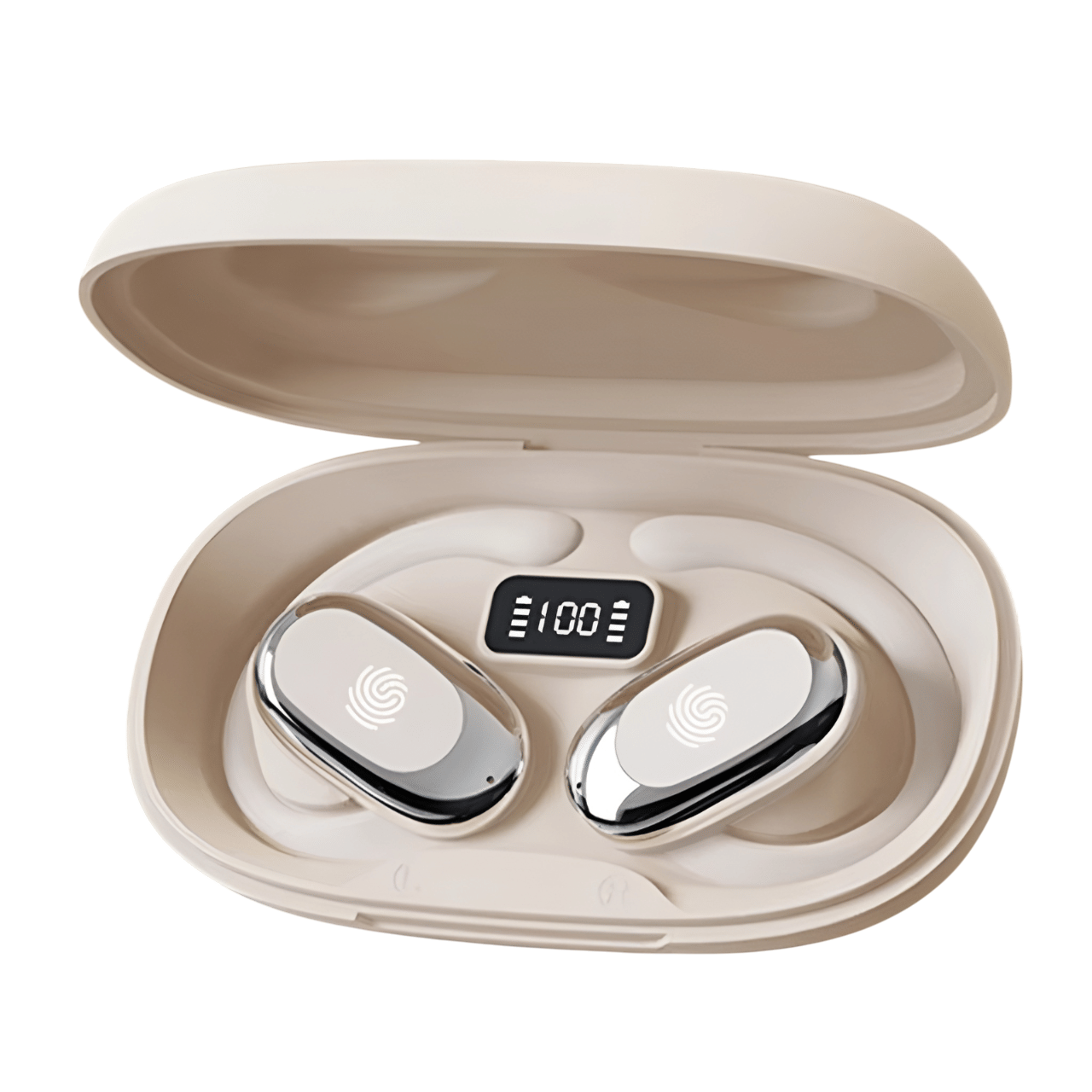     			VEHOP S300 OWS Open Ear Wireless Earbuds with Display, ENC Mic for Crystal-Clear Calls, 60hr Playtime with Type-C Fast Charging, BT5.4 Gaming Bluetooth Earphones, Touch Control Sports Headphone.