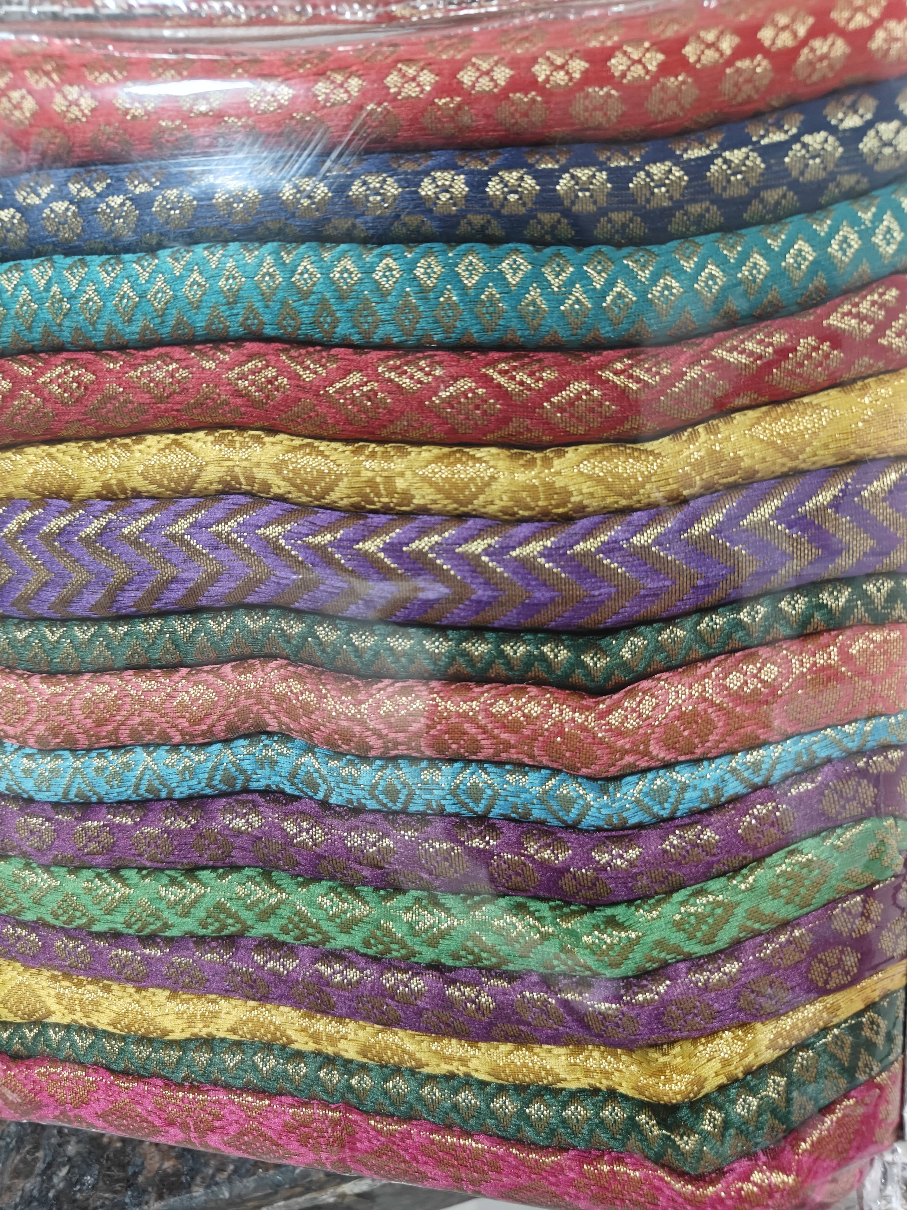     			VRAGI Multicolor Unstitched Art Silk Women's Blouse ( Pack of 10 )