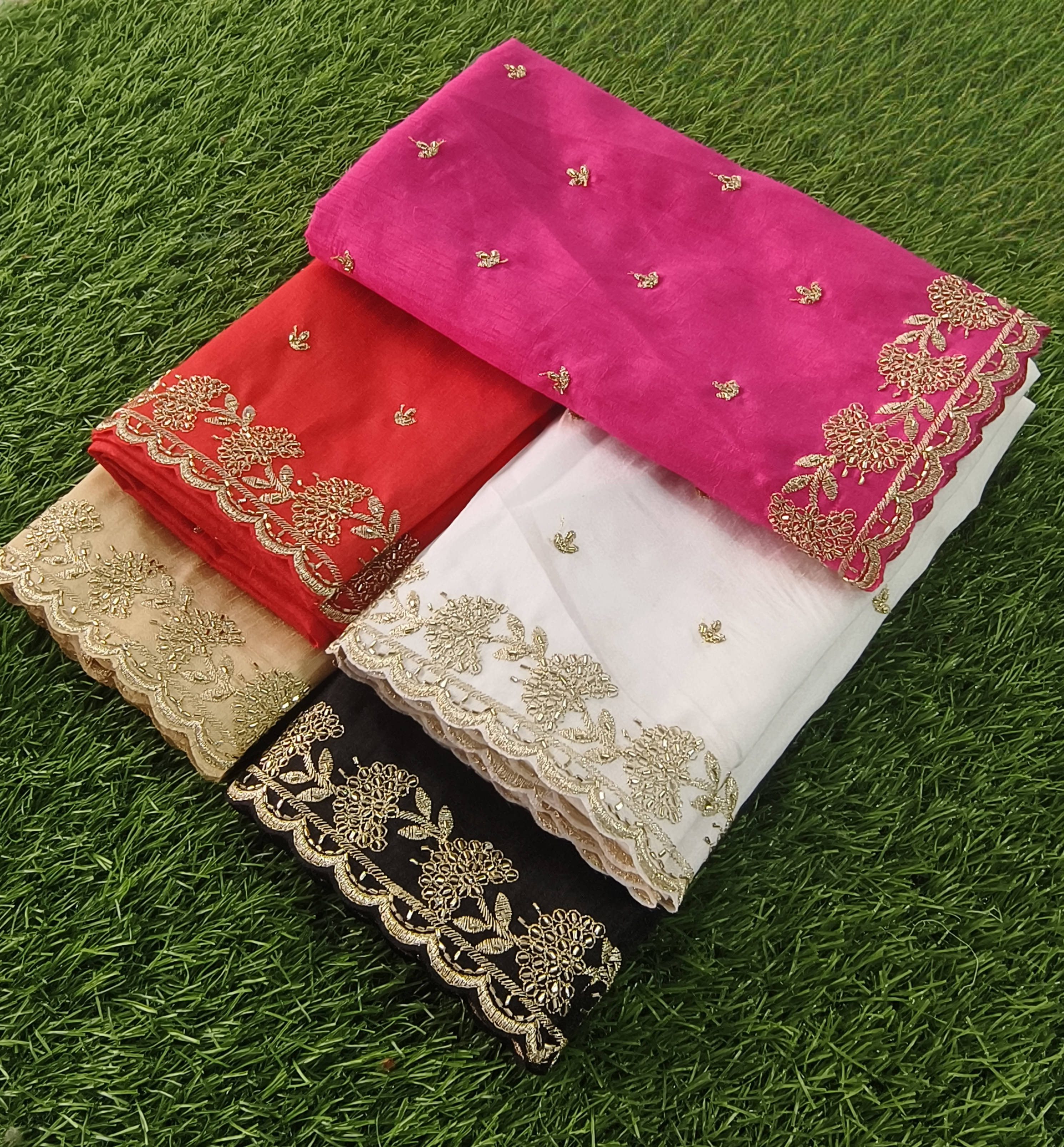 VRAGI Multicolor Unstitched Silk Blend Women's Blouse ( Pack of 5 ) VRAGI Multicolor Unstitched Silk Blend Women's Blouse ( Pack of 5 )