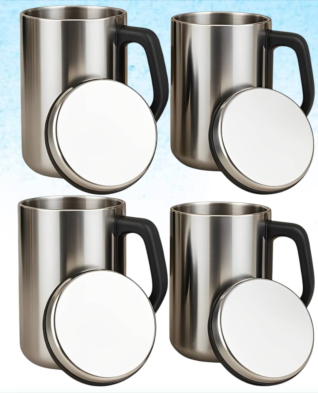     			Visaxmi Vaccum Steel Coffee Mug 350 mL ( Pack of 4 )