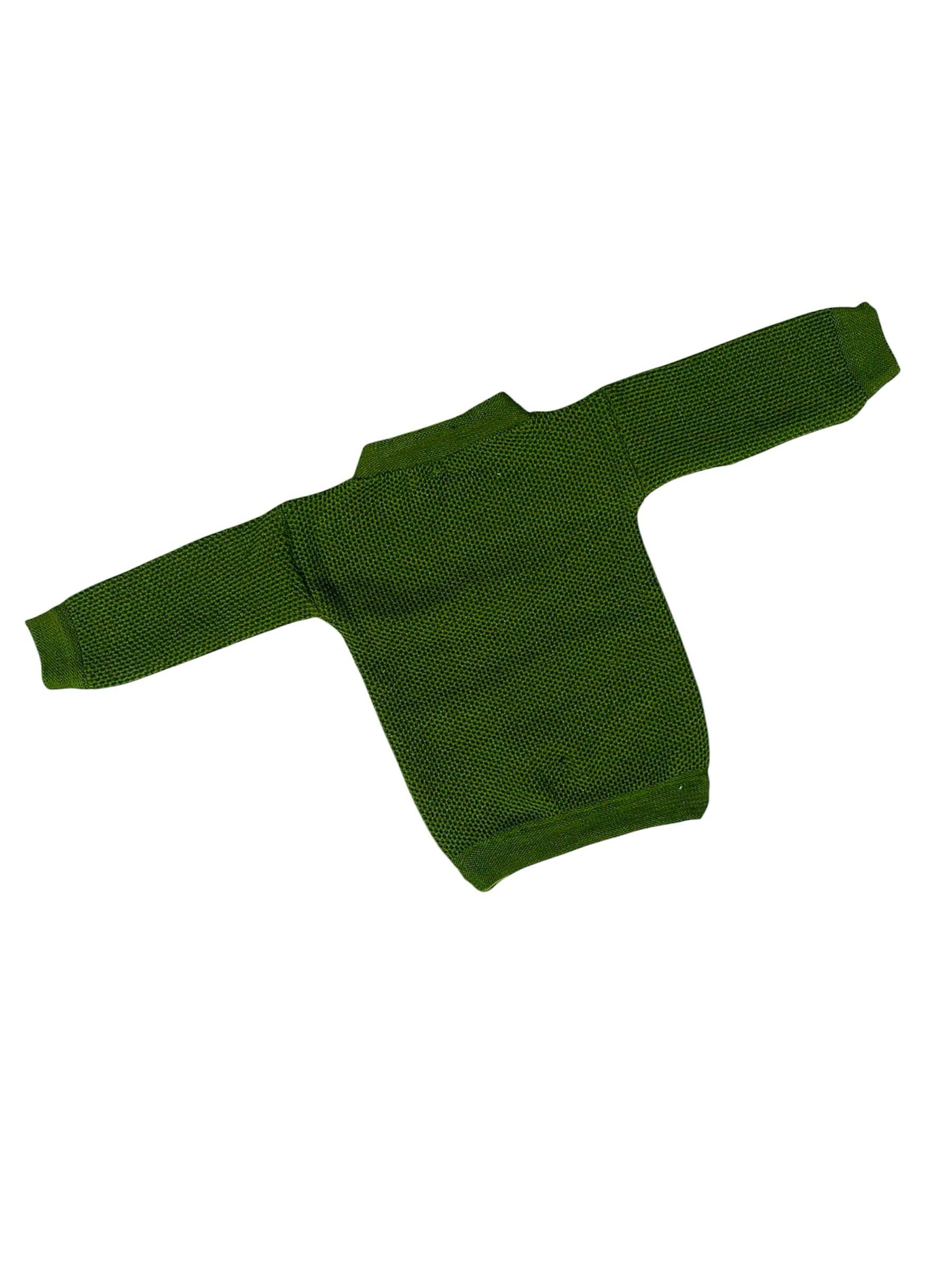     			Wocrevar Pack of 1 Unisex for Baby Woollen Sweater ( Olive Green )