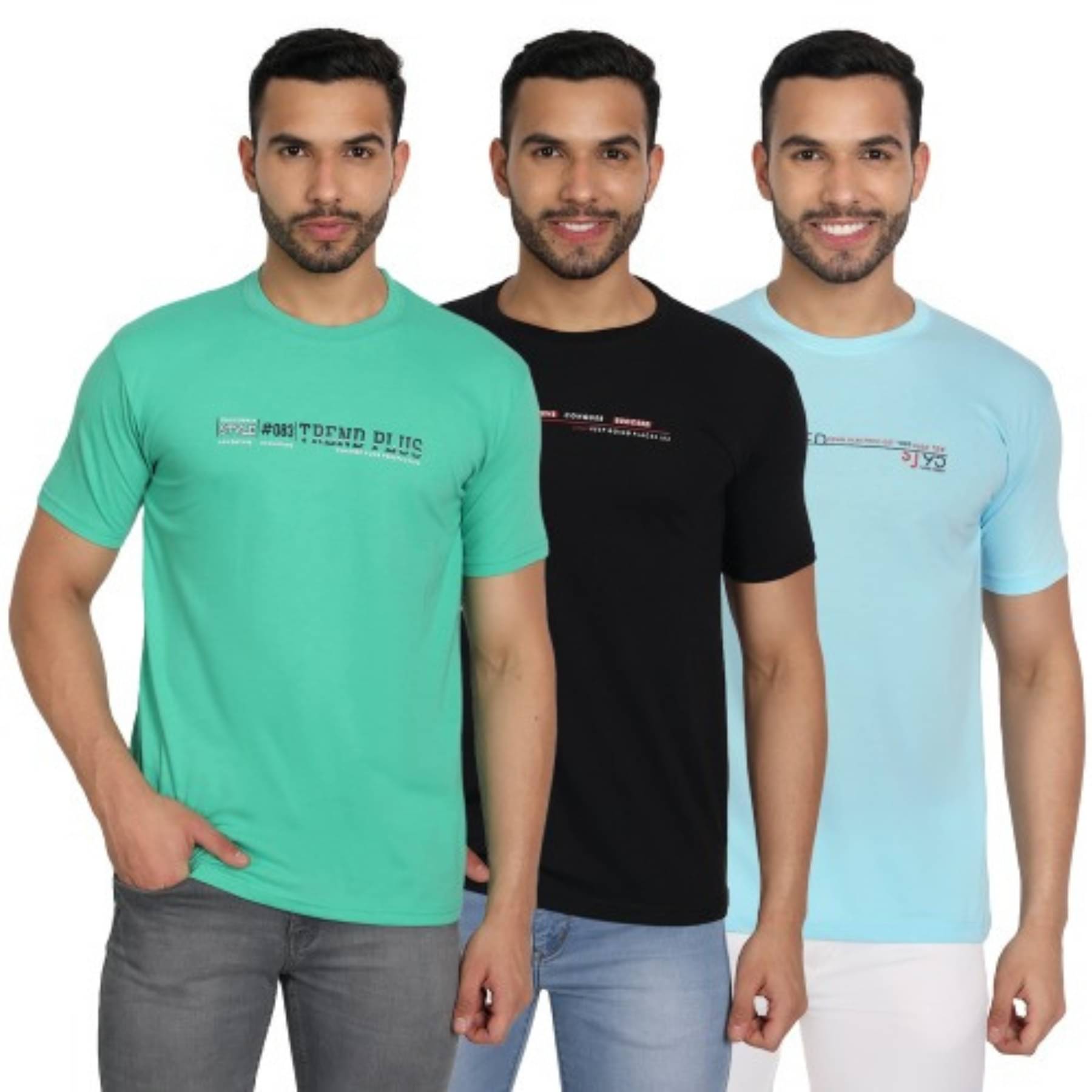 ZEFFORA Men Cotton Blend Regular Fit Printed T-Shirt ( Multicolor5 ) ZEFFORA Men Cotton Blend Regular Fit Printed T-Shirt ( Multicolor5 )
