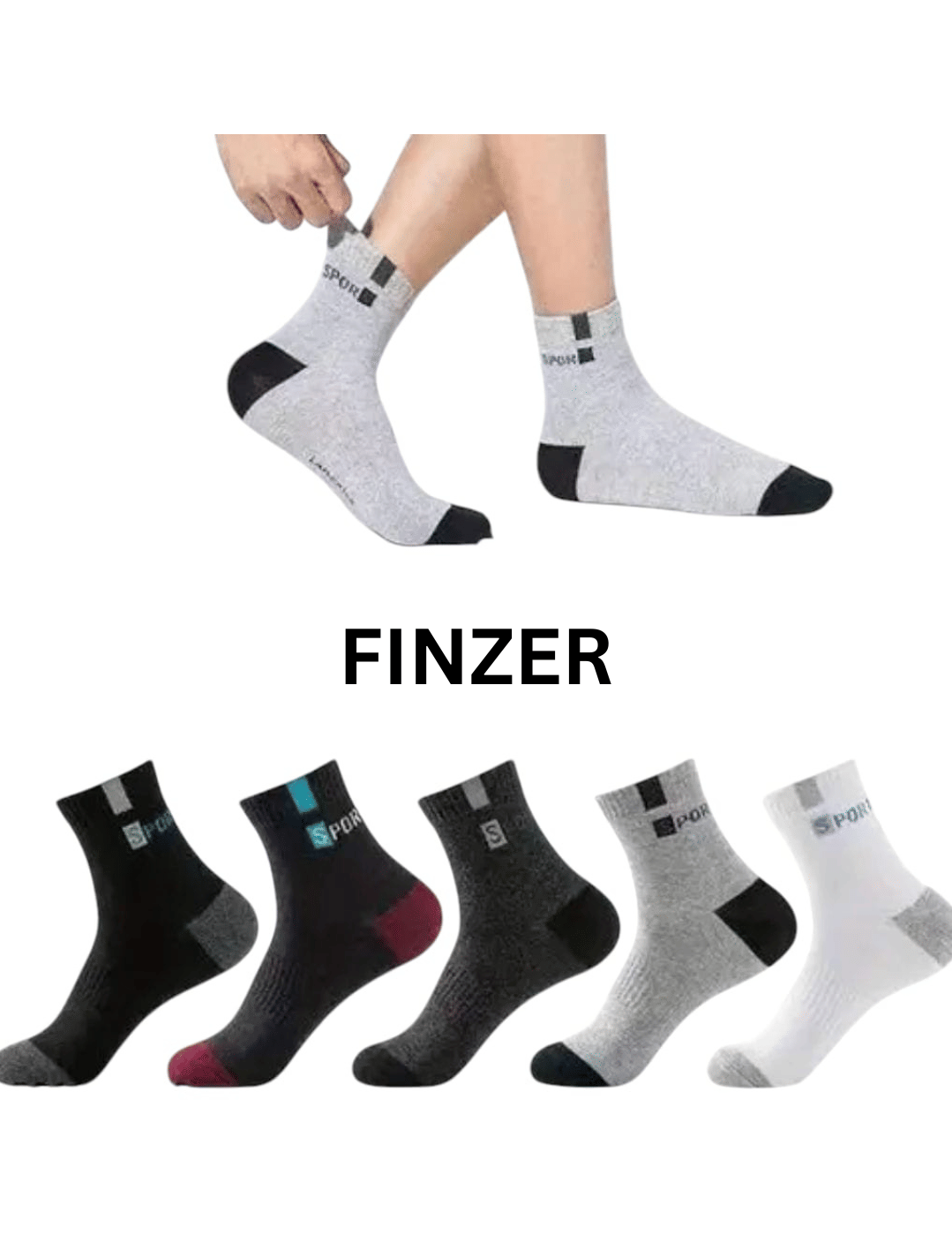 finzer Pack of 5 Men's Cotton Ankle Length Socks ( Multicolor ) finzer Pack of 5 Men's Cotton Ankle Length Socks ( Multicolor )