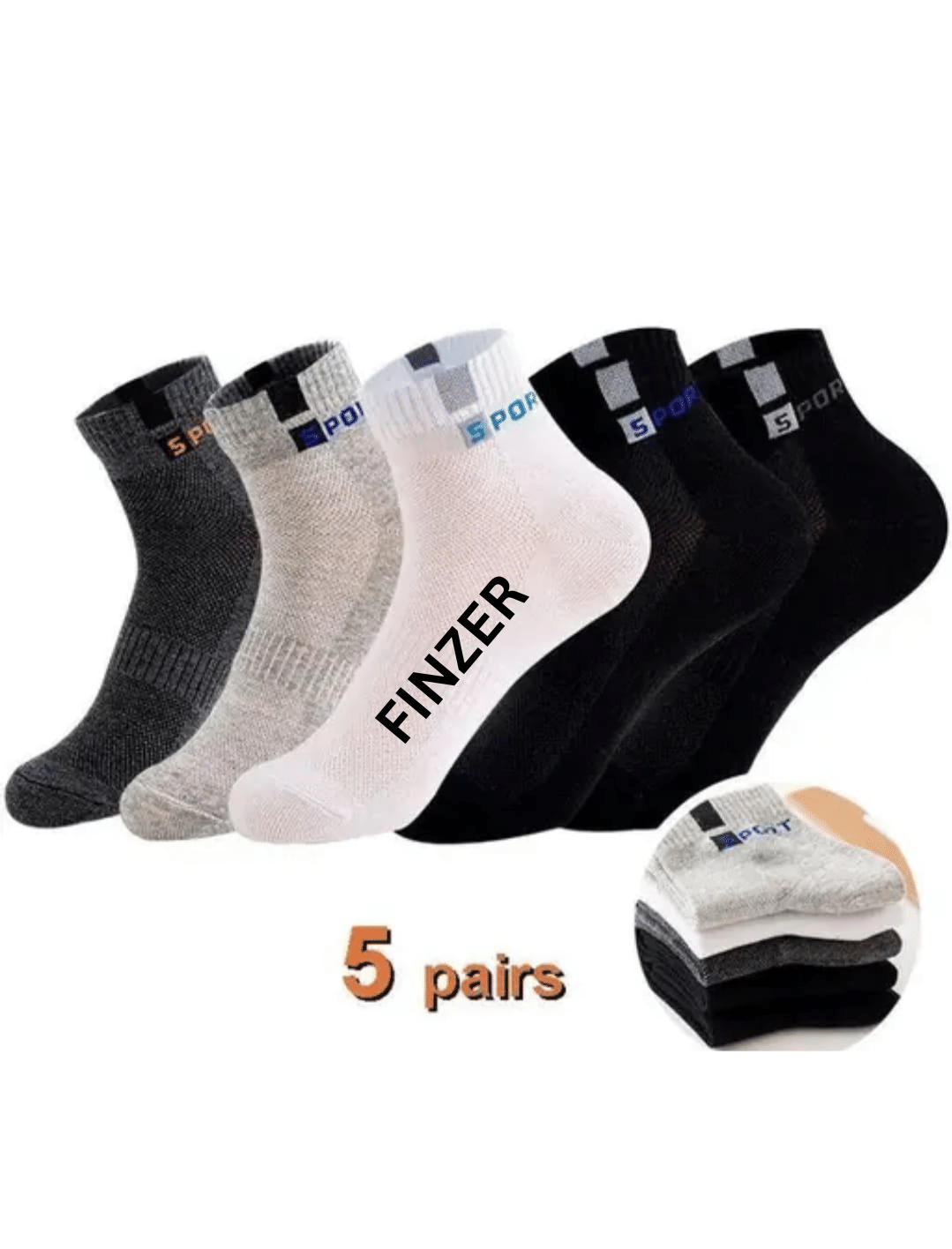 finzer Pack of 5 Men's Cotton Ankle Length Socks ( Multicolor ) finzer Pack of 5 Men's Cotton Ankle Length Socks ( Multicolor )