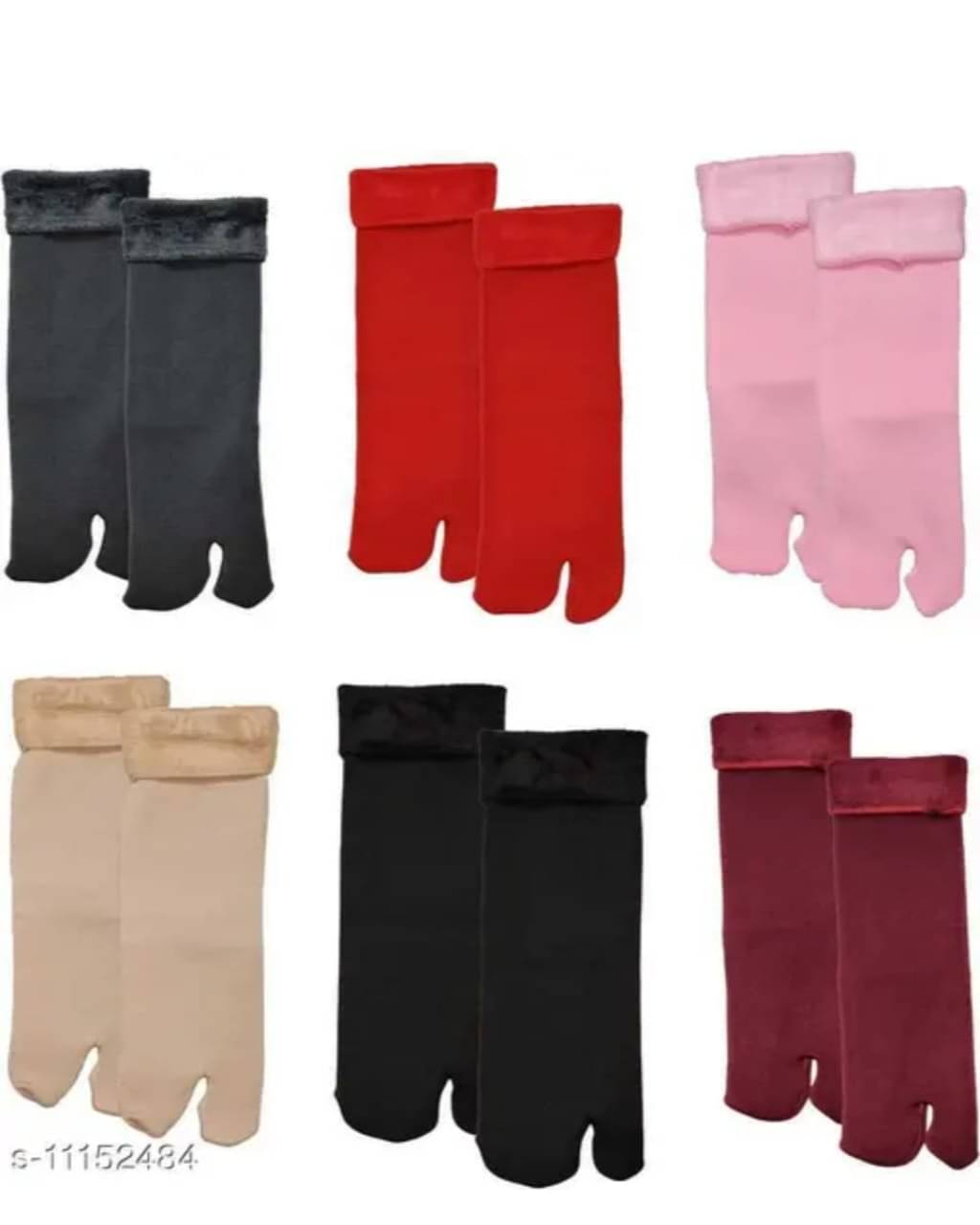 finzer Pack of 6 Women's Velvet Mid Length Socks ( Multicolor ) finzer Pack of 6 Women's Velvet Mid Length Socks ( Multicolor )