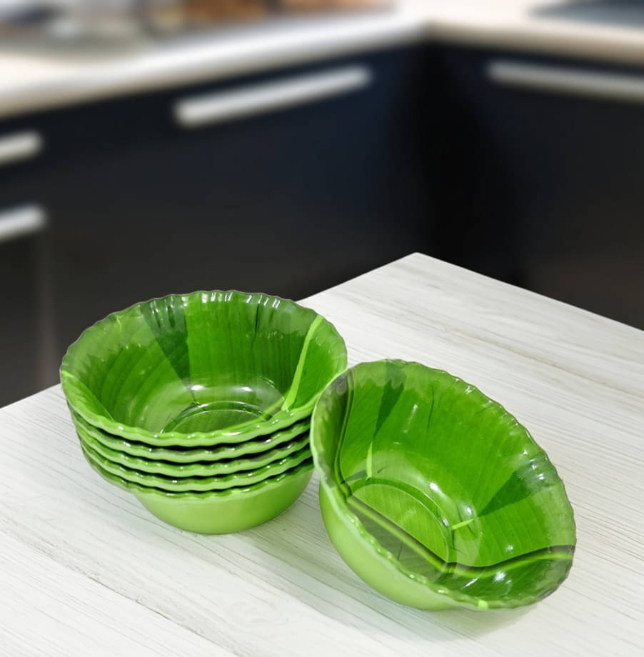 kitchrox Melamine Printed Vegetable Bowl 11.2 cm ( Set of 6 ) Dark Green     			kitchrox Melamine Printed Vegetable Bowl 11.2 cm ( Set of 6 ) Dark Green
