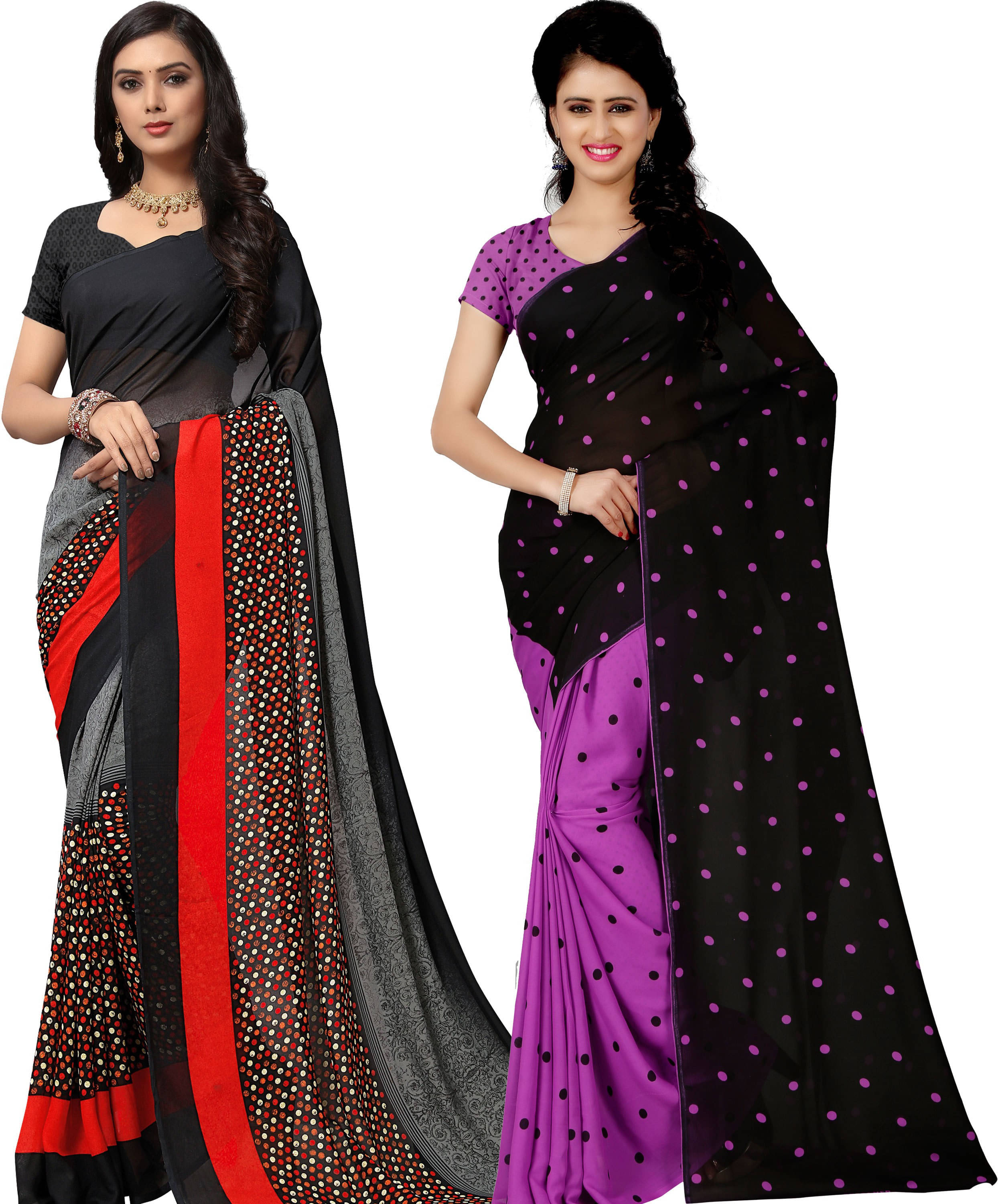 ANAND SAREE Georgette Printed Regular Saree With Unstitched Blouse Piece ( Multicolor ) ANAND SAREE Georgette Printed Regular Saree With Unstitched Blouse Piece ( Multicolor )