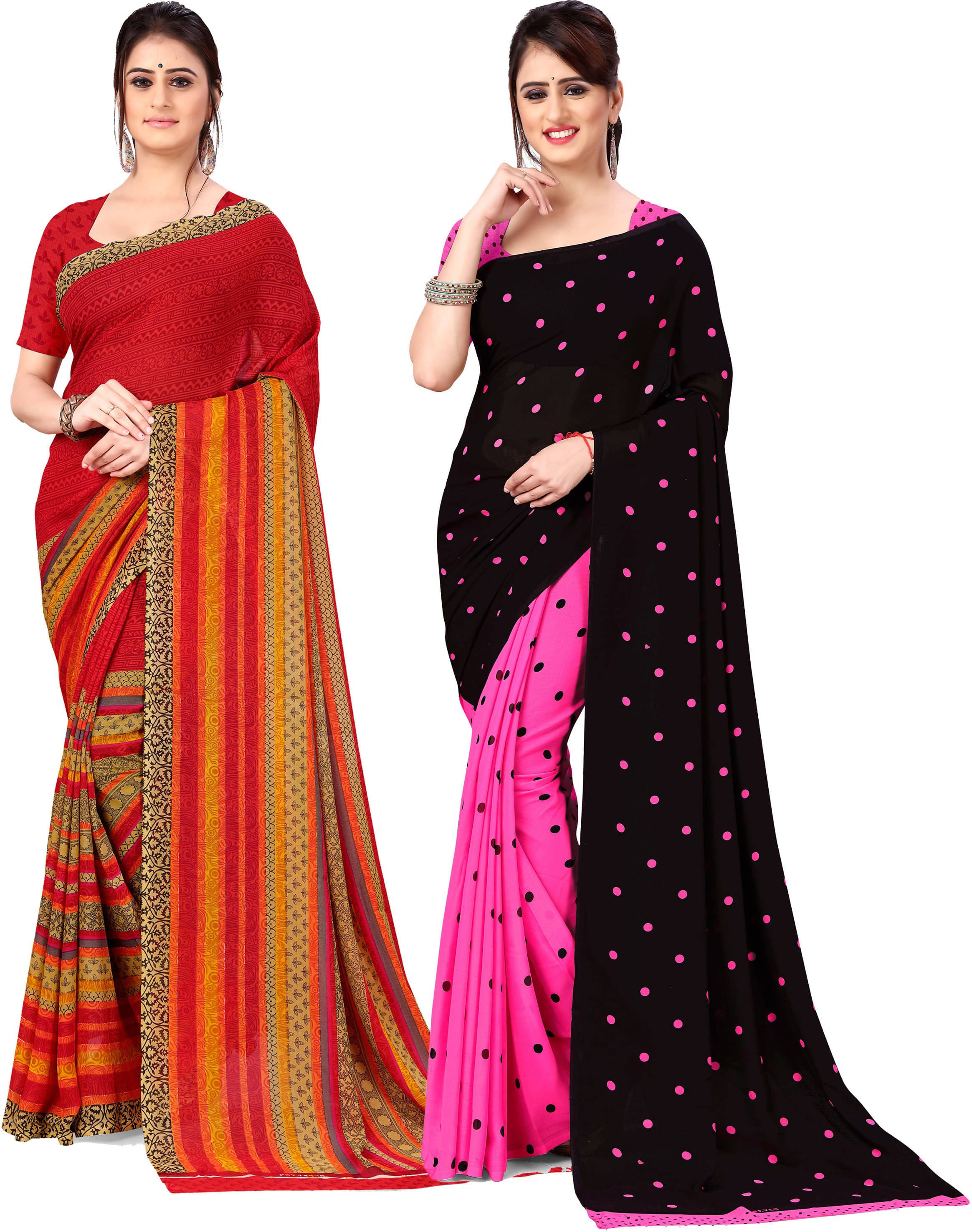     			ANAND SAREE Georgette Printed Regular Saree With Unstitched Blouse Piece ( Multicolor )